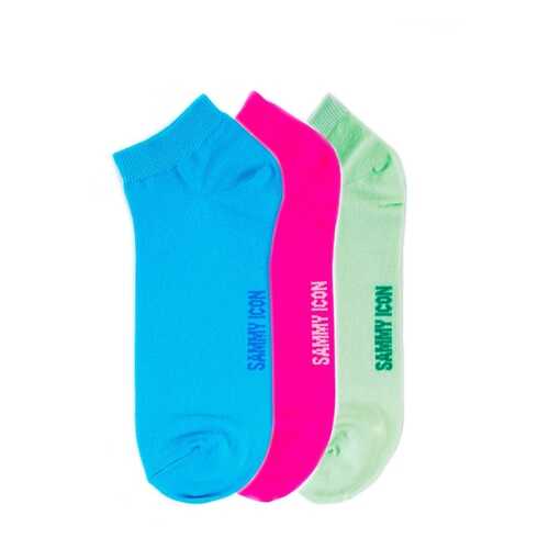 Комплект однотонных носков Sammy Icon Ankle Solid - 3 Pair Set - Green/Blue/Purple в Serge